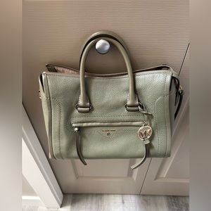 Michael Kors Carine Medium Pebbled Leather Satchel
